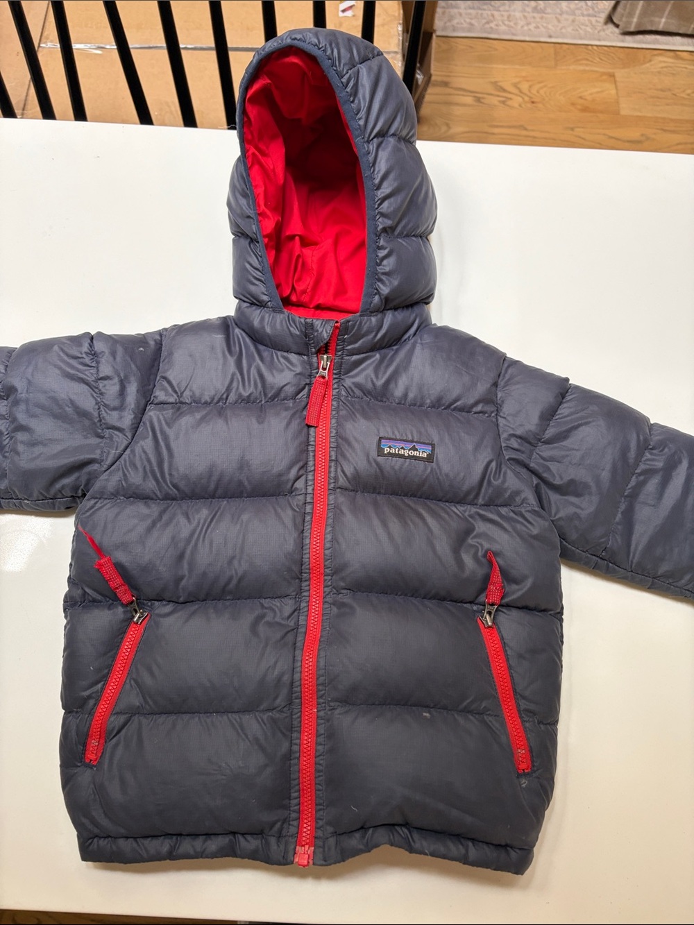 Patagonia Kids Puffer Jacket - Navy with Red Accents